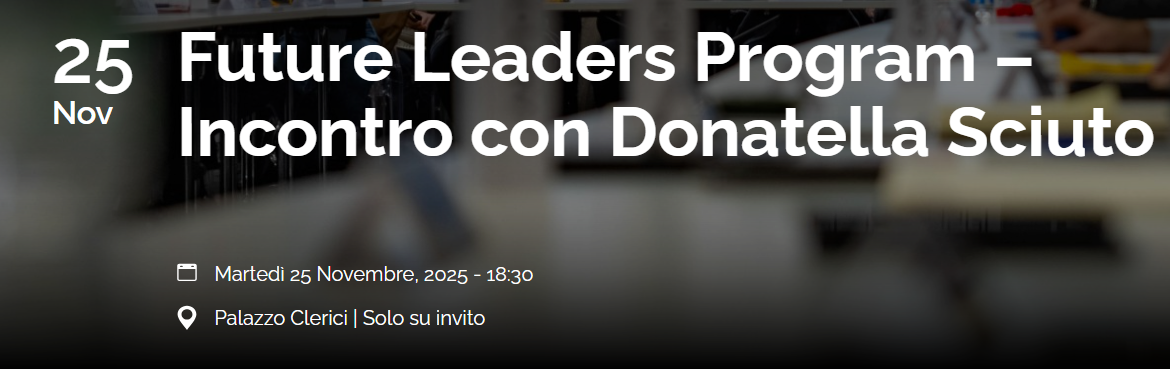 Future Leaders Program – Incontro con Donatella Sciuto